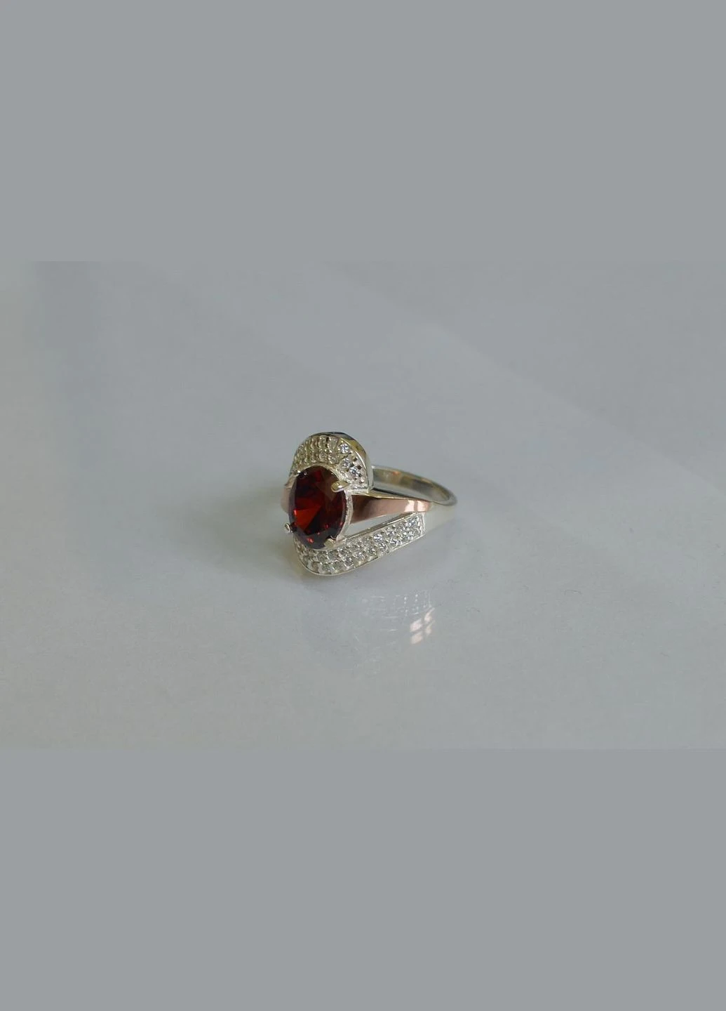 Кольцо серебряное с золотыми накладками No Brand (305826260)