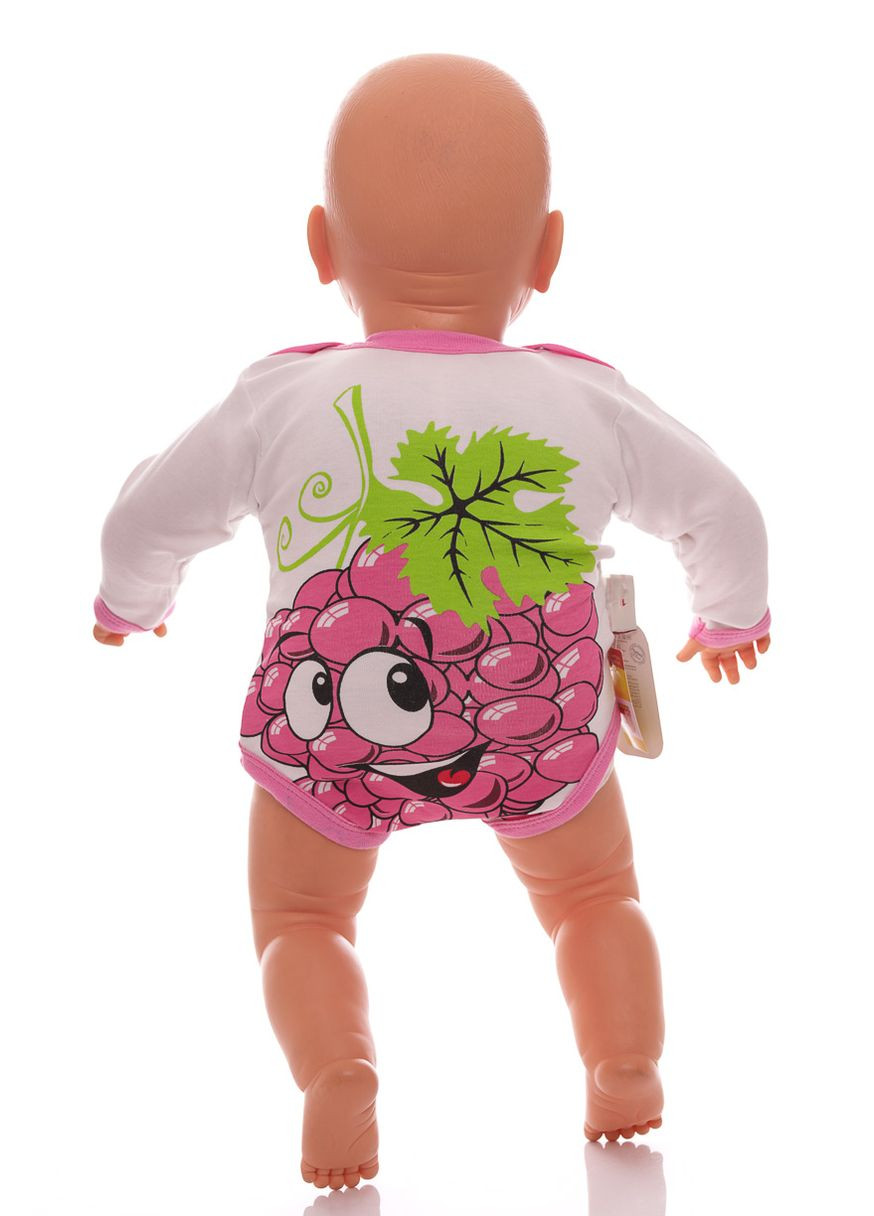 Боди с длинным рукавом для девочки интерлок с Виноградом MiniPapi 62 см (30927) BABYKROHA (297199606)