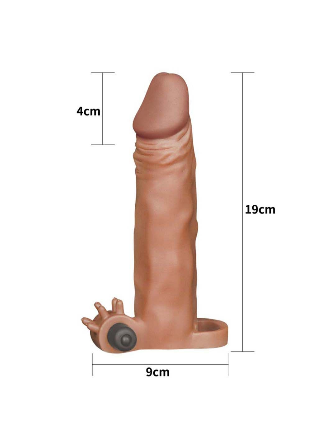 Реалистичная насадка для пениса Pleasure X Tender Vibrating Penis Sleeve Lovetoy (291443783)