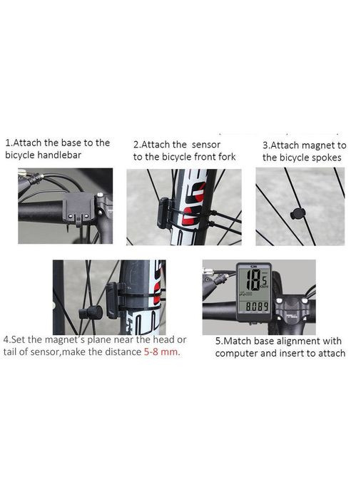 Велокомпьютер SD-576B спидометр одометр велосипедный компьютер Sunding (370843652)