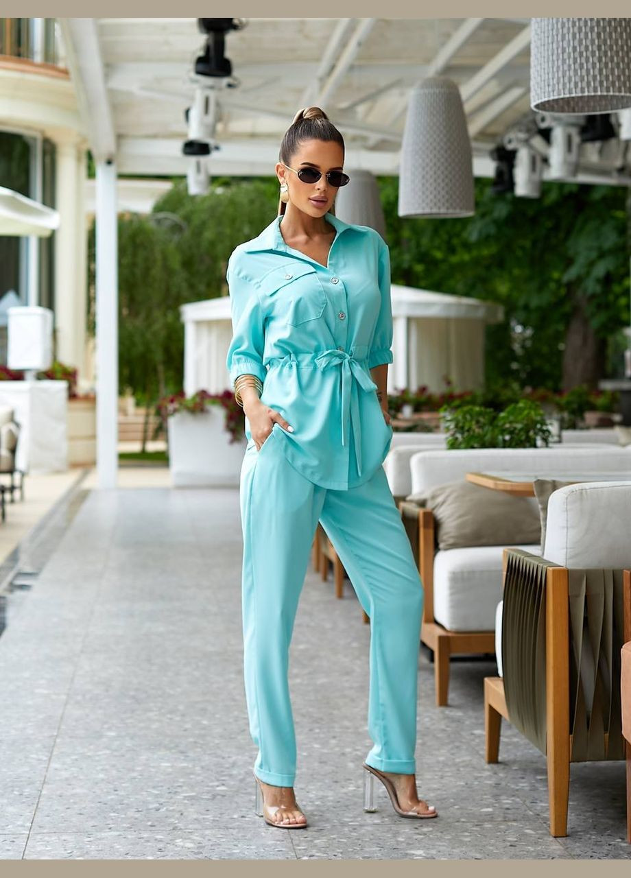 Стильный костюм с акцентом на талии No Brand (325608775)