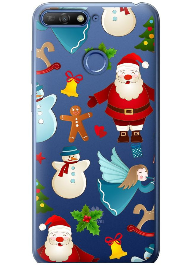 2D пластиковый чехол 'Новогодний 1' для Endorphone Huawei Y6 Prime 2018 (315500934)