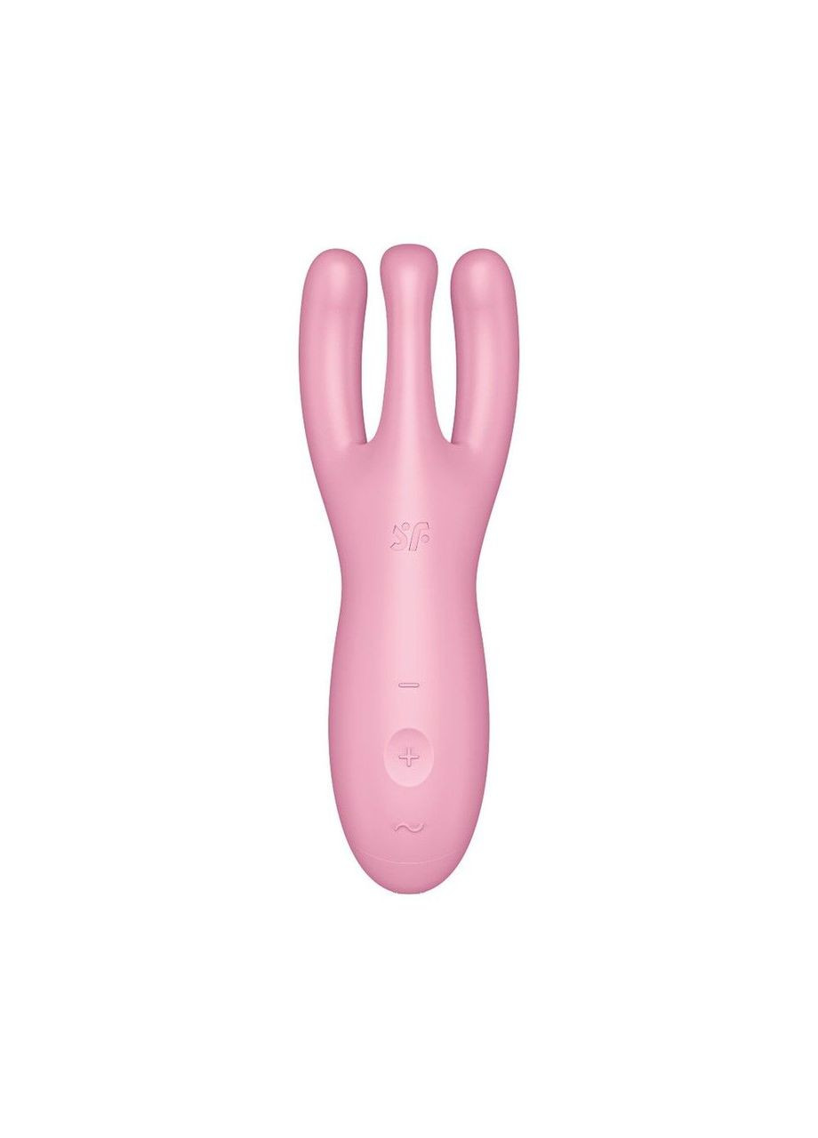 Кліторальний смарт вібратор Threesome 4 Pink з трьома пальчиками Satisfyer (297516762)