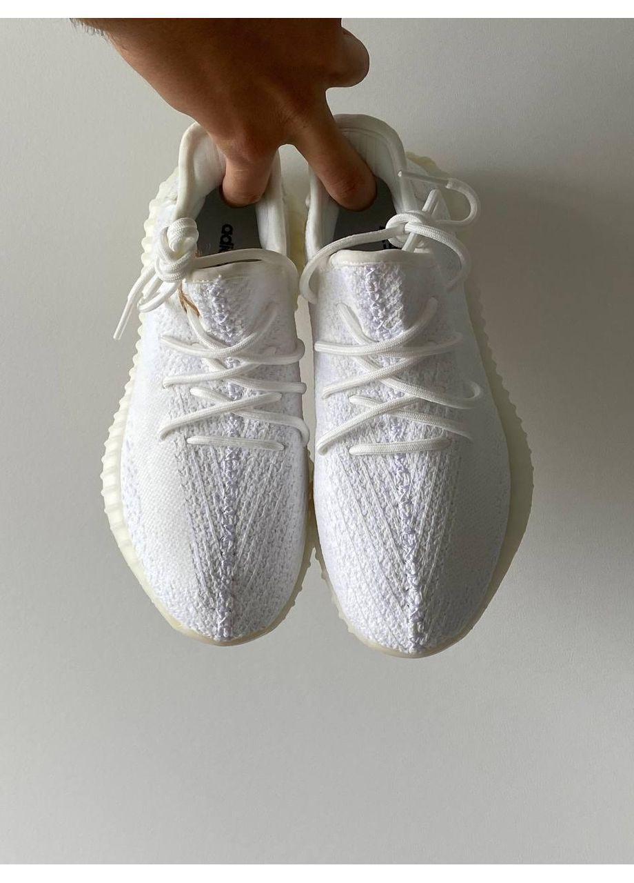 Білі Осінні кросівки чоловічі adidas yeezy boost 350 full white адідас ізі буст No Brand