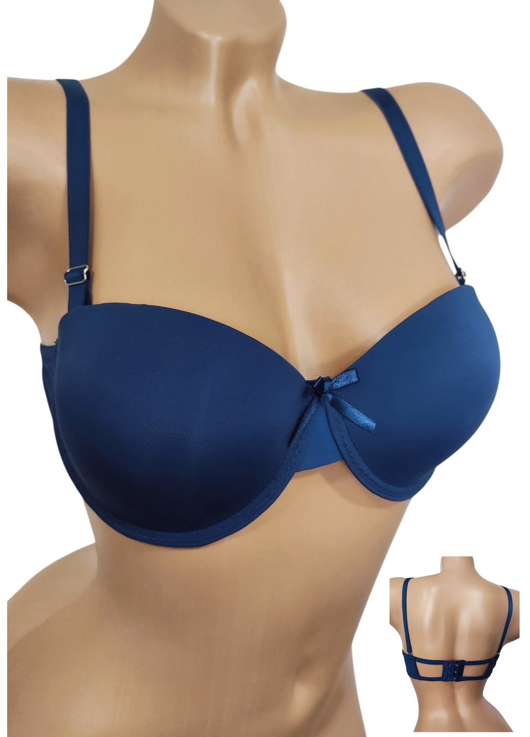 Темно-синій балконет бюстгальтер Fiona Bella з кісточками