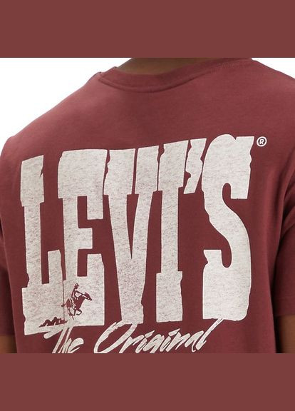 Бордова футболка з коротким рукавом Levi's