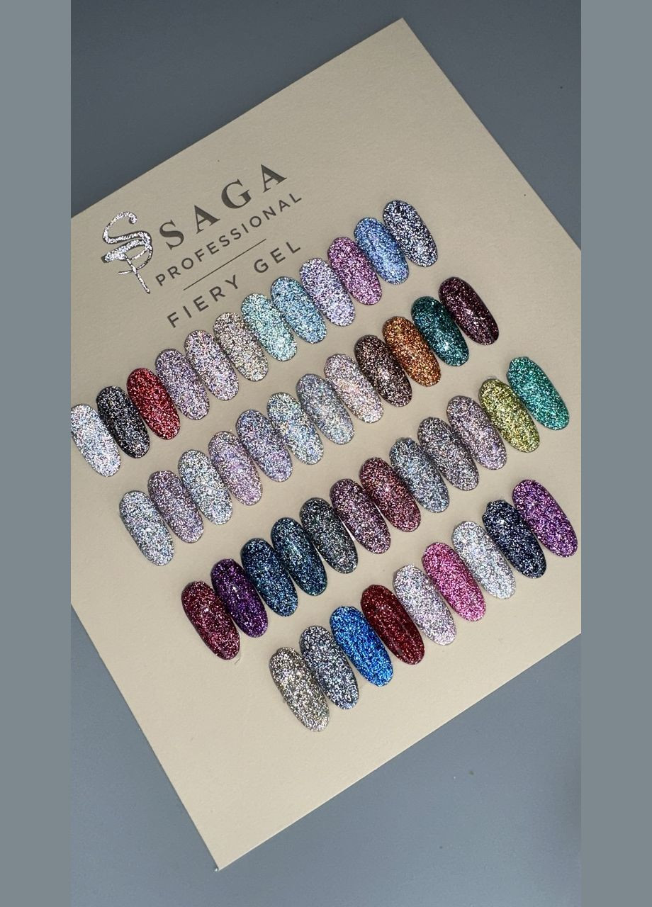 Гельлак Fiery Gel №27 (светоотражающий гель-лак) 8 мл Saga (306547216)