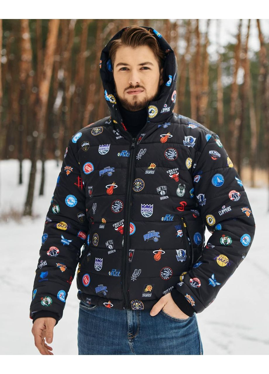 Черная зимняя куртка зимняя мужская No Brand куртка