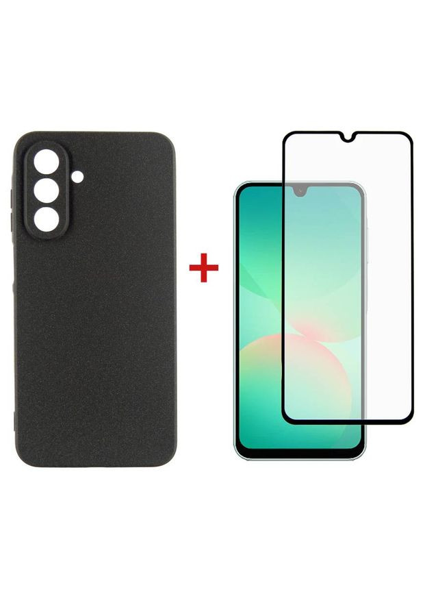 Чехол-накладка Carbon для Samsung Galaxy A26 SM-A266 Black (DG-KM-137) + защитное стекло DENGOS (341488322)