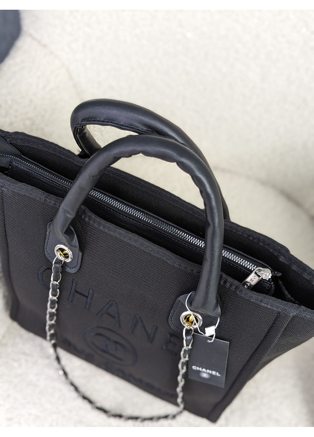 Сумка шоппер черный+черные буквы No Brand (372511572)