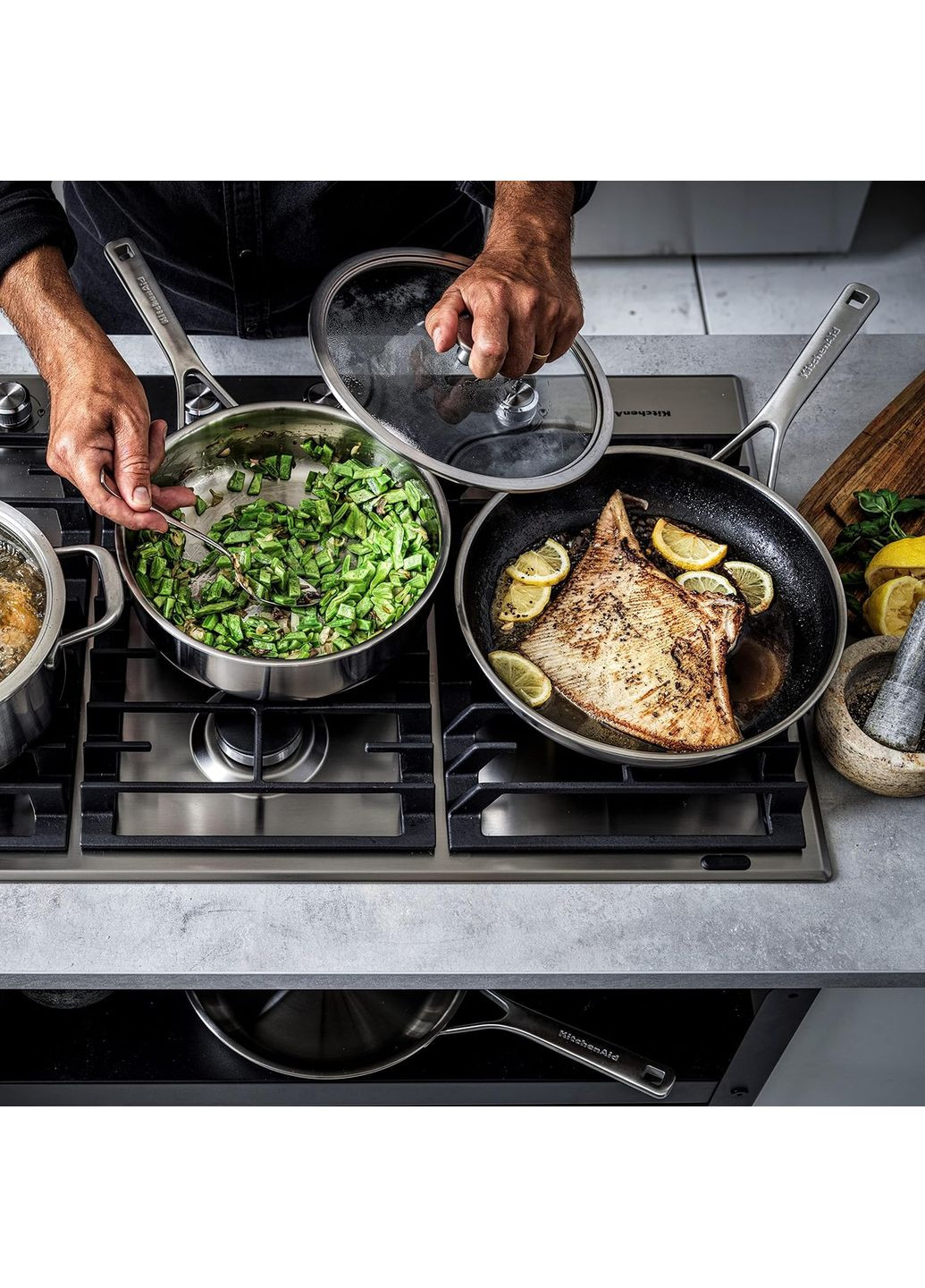 Сковорода MSS, 24 см з керамічним покриттям (CC004949-001) KitchenAid (370641611)