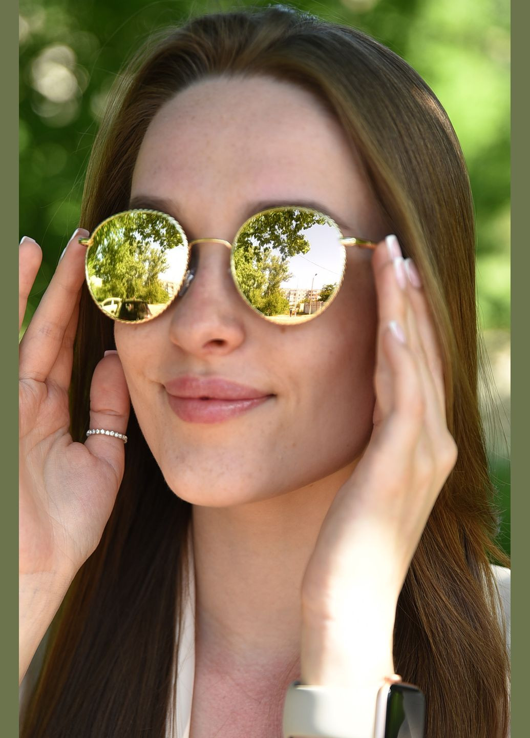 Очки женские золотистого цвета Let's Shop (299146976)