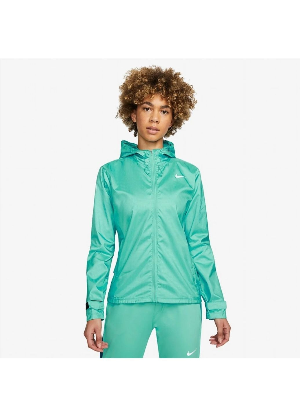 Бірюзова куртка жіноча essential jacket turquoise Nike