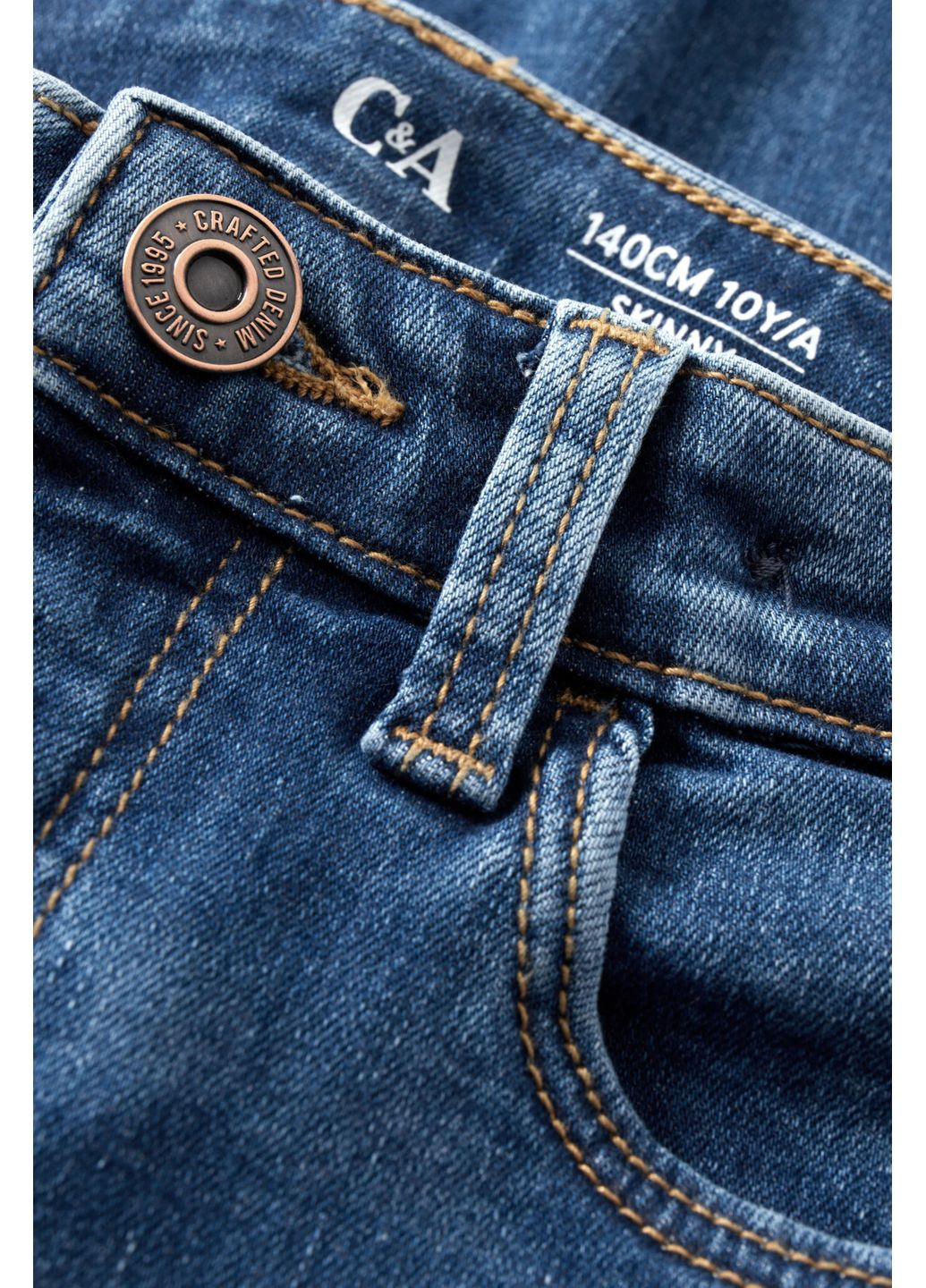 Синие демисезонные джинсы skinny C&A