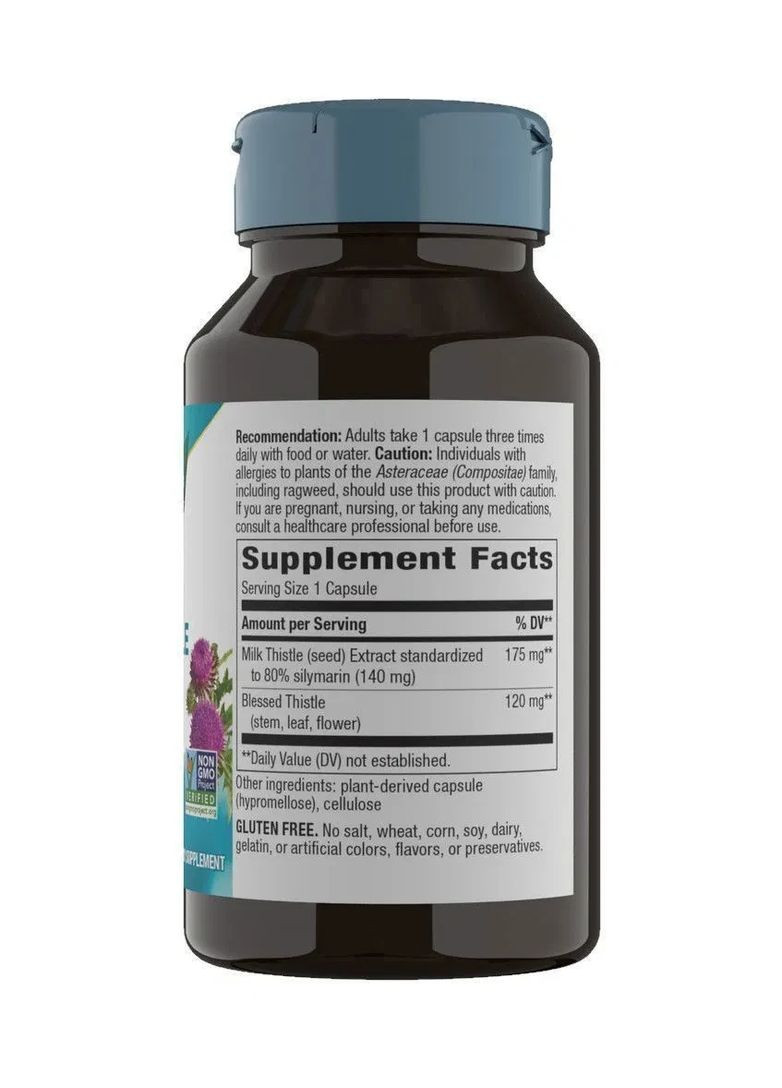 Расторопша Milk Thistle стандартизирована 60 капсул Nature's Way (361117092)