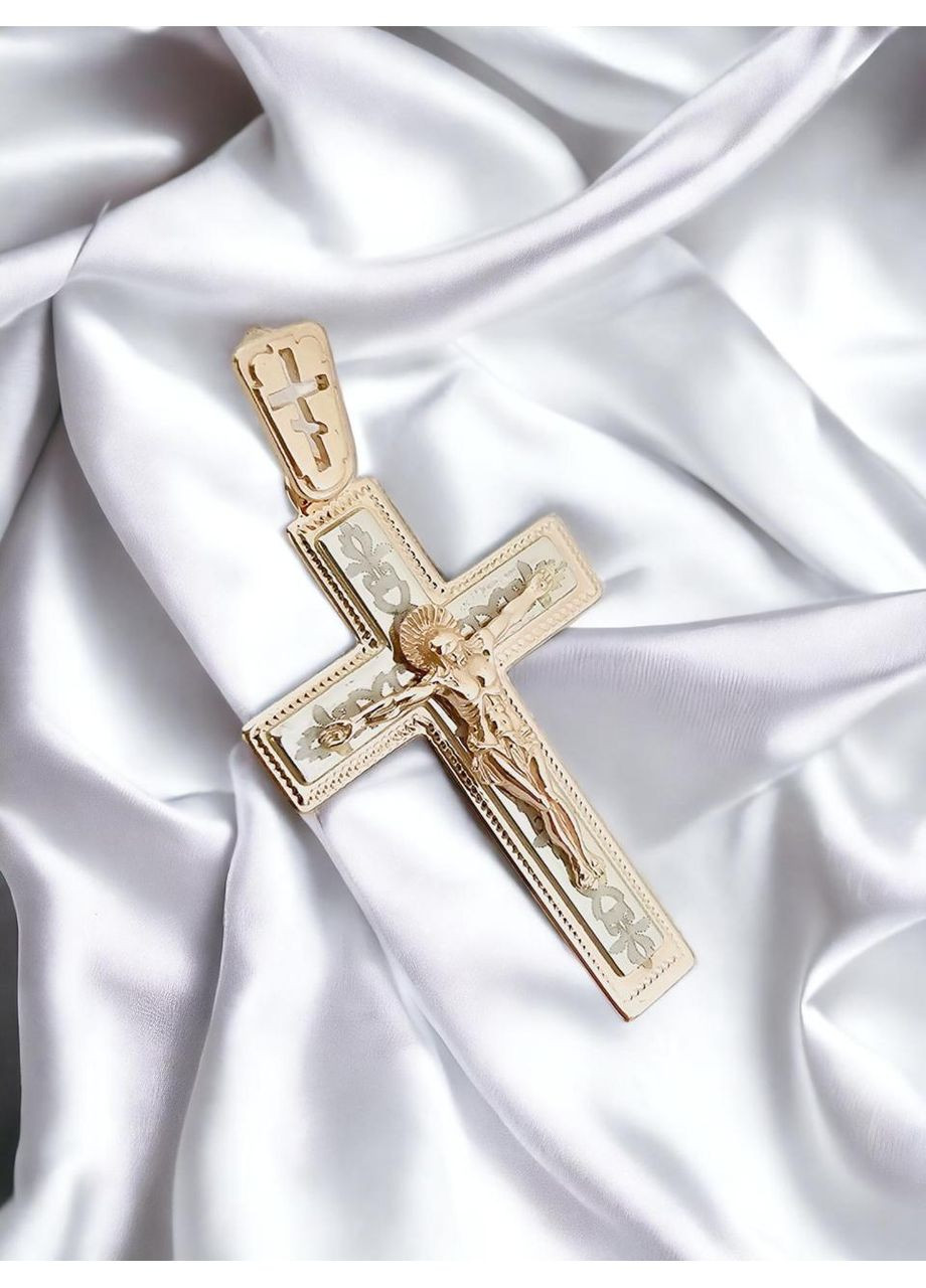 Золотой крестик с распятием (3,7см х 1,9см) 101Млаз Харківська ювелірна фабрика (365268301)