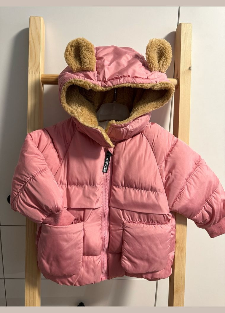 Рожева куртка для дітей єврозима рожева 10603 No Brand