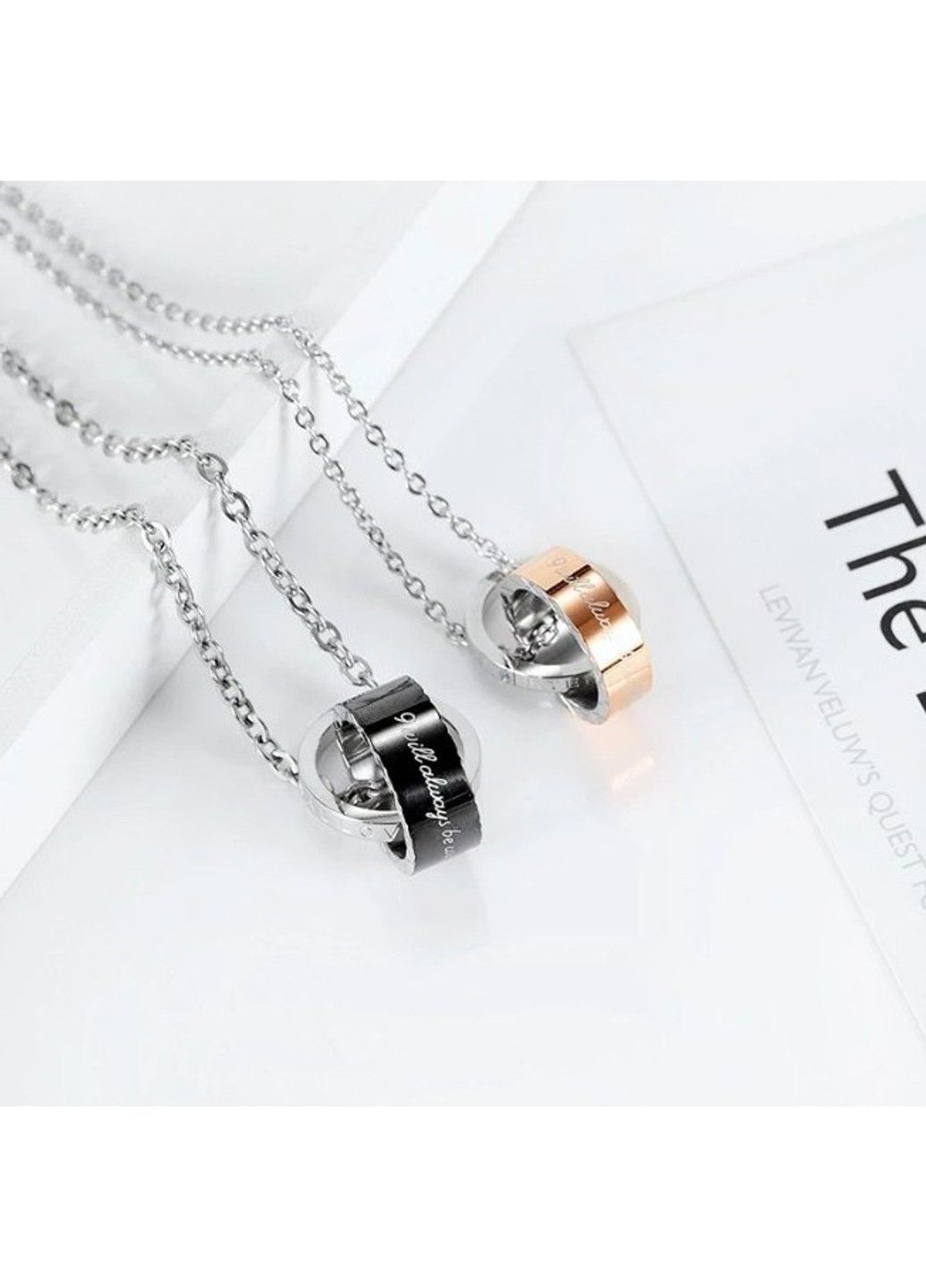 Парные кулоны с гравировкой из нержавеющей медицинской стали PP-068 No Brand (299340190)