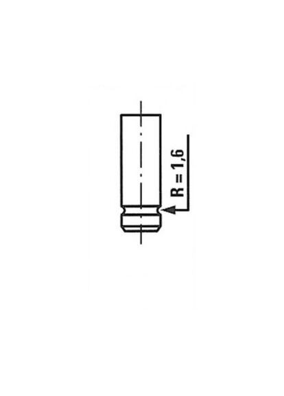 Клапан двигуна EX FIAT/IVECO 2.5TD/2.8TD 8140.23/8140.43/8140.63/8140.67 36X8X122 R4887/BMCR Freccia (366173659)