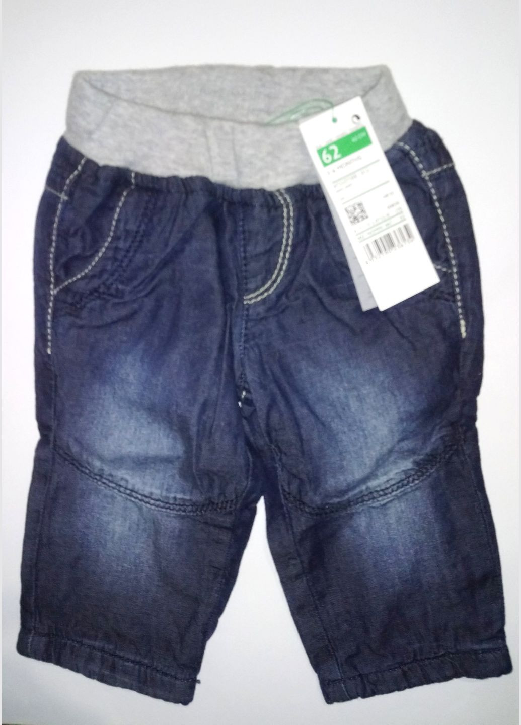 Бавовняні джинси для малюків Benetton Baby (розмір 62) United Colors of Benetton (293153831)
