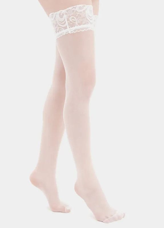 Чулки капроновые на кружевной резинке выше колена Красные Cindylove (286784452)
