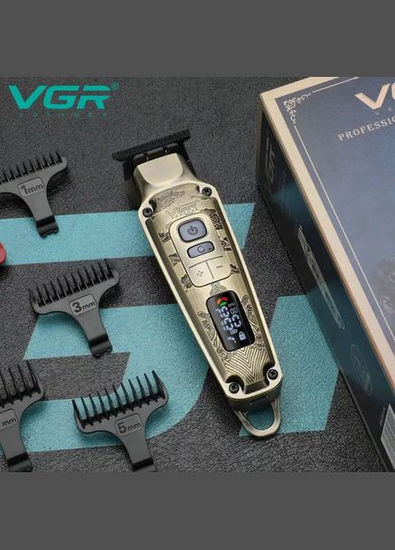 Професійна машинка для стрижки волосся триммер V-901 з насадками, професійна електробритва VGR (364665429)