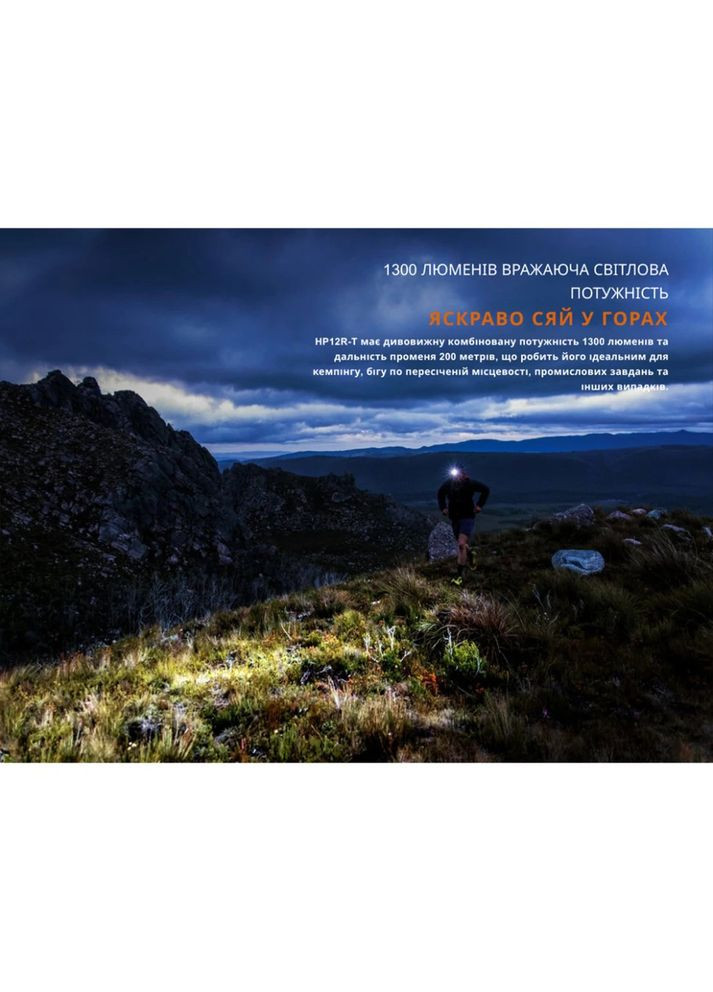 Налобный фонарь черный HP12R-TB Fenix (373216442)