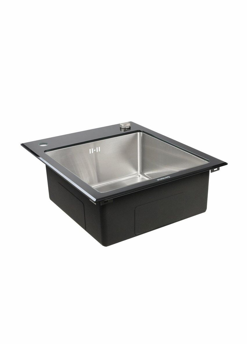 Кухонная стеклянная мойка Handmade Black Glass (600х510х200) Germece (342069809)