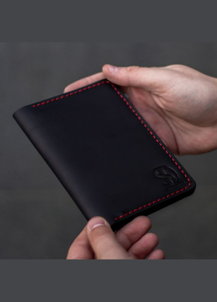 Портмоне для документів, чорний з червоною ниткою колір SD Leather (285720156)