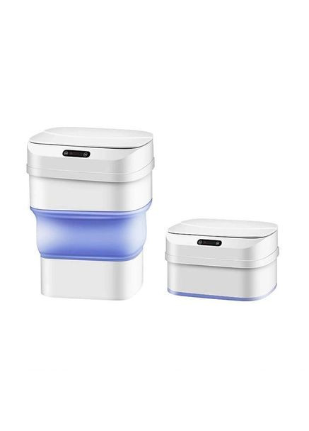 Відро для сміття сенсорне складане з кришкою 8 л сміттєвий кошик силіконовий датчиком для кухні No Brand (348118939)