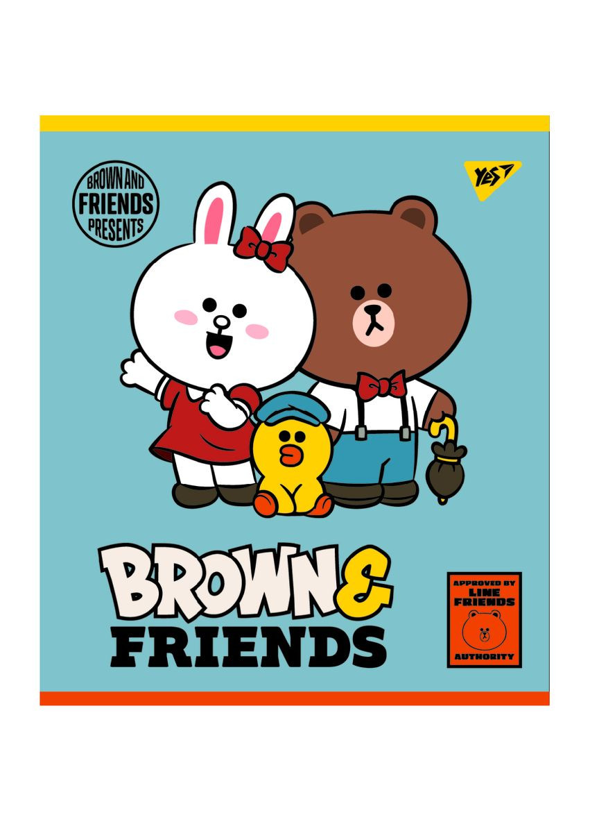 Набір зошитів Line Friends А5 в лінійку 12 аркушів 10 шт. () Yes 766806 (337471374)