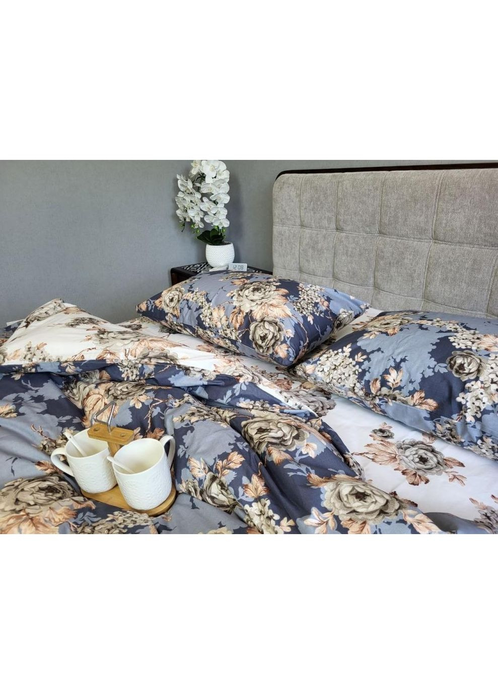 Постельное белье Глория, ранфорс Евро размер, наволочки 70/70 No Brand (364219630)