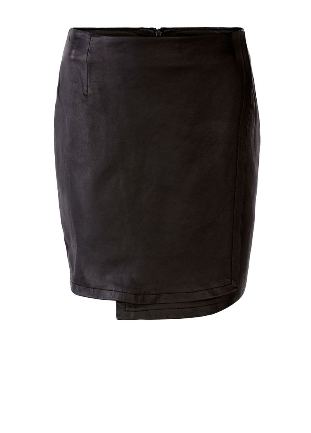 Черная юбка женская кожаная мини 79311-1331608 Oui