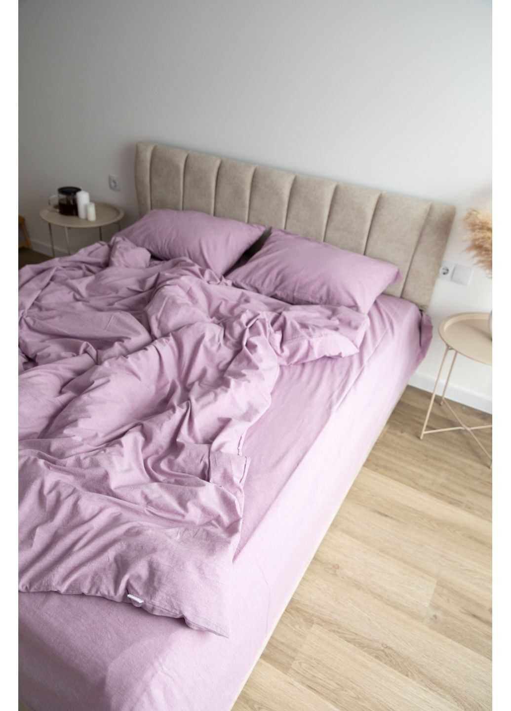 Постельное белье вареный хлопок "Белый" Полутораспальный, Классическая простыня, наволочки 50х70 IN.HOME_UA (371141803)