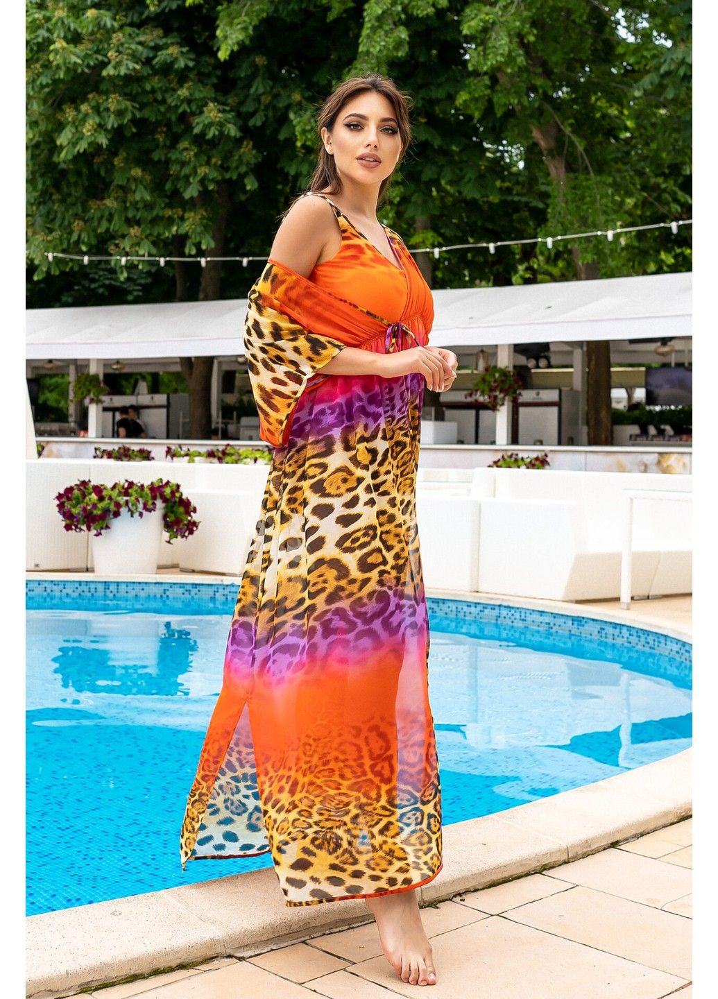 Червона купальник парео vibrant beachwear 21078 помаранчевий Tanita-Romario