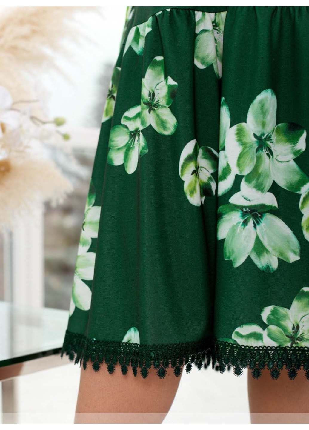 Зелена кежуал сукня Sofia з квітковим принтом