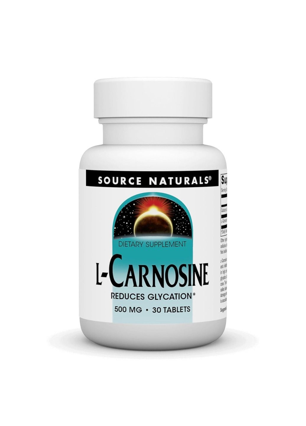 L-Carnosine 500 mg - 30 tabs Source Naturals (364201493)