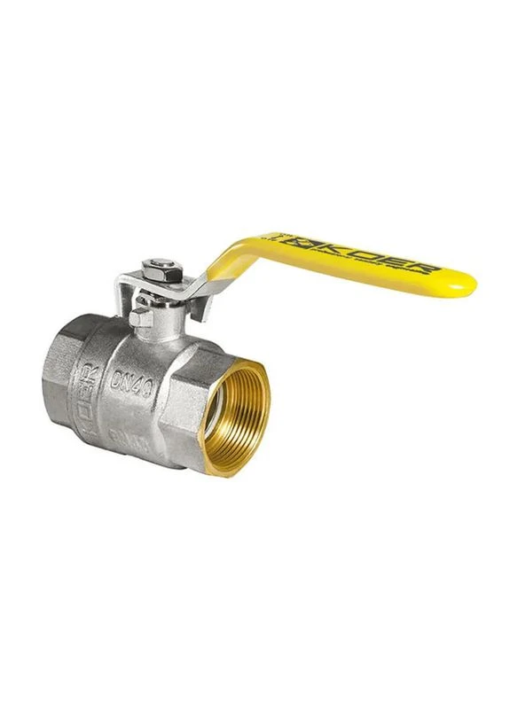 Кран шаровый - 3/4" FF ГГВ YELLOW, ручка "рычаг" желтая (KR0113) KOER KR.214.G (388593099)