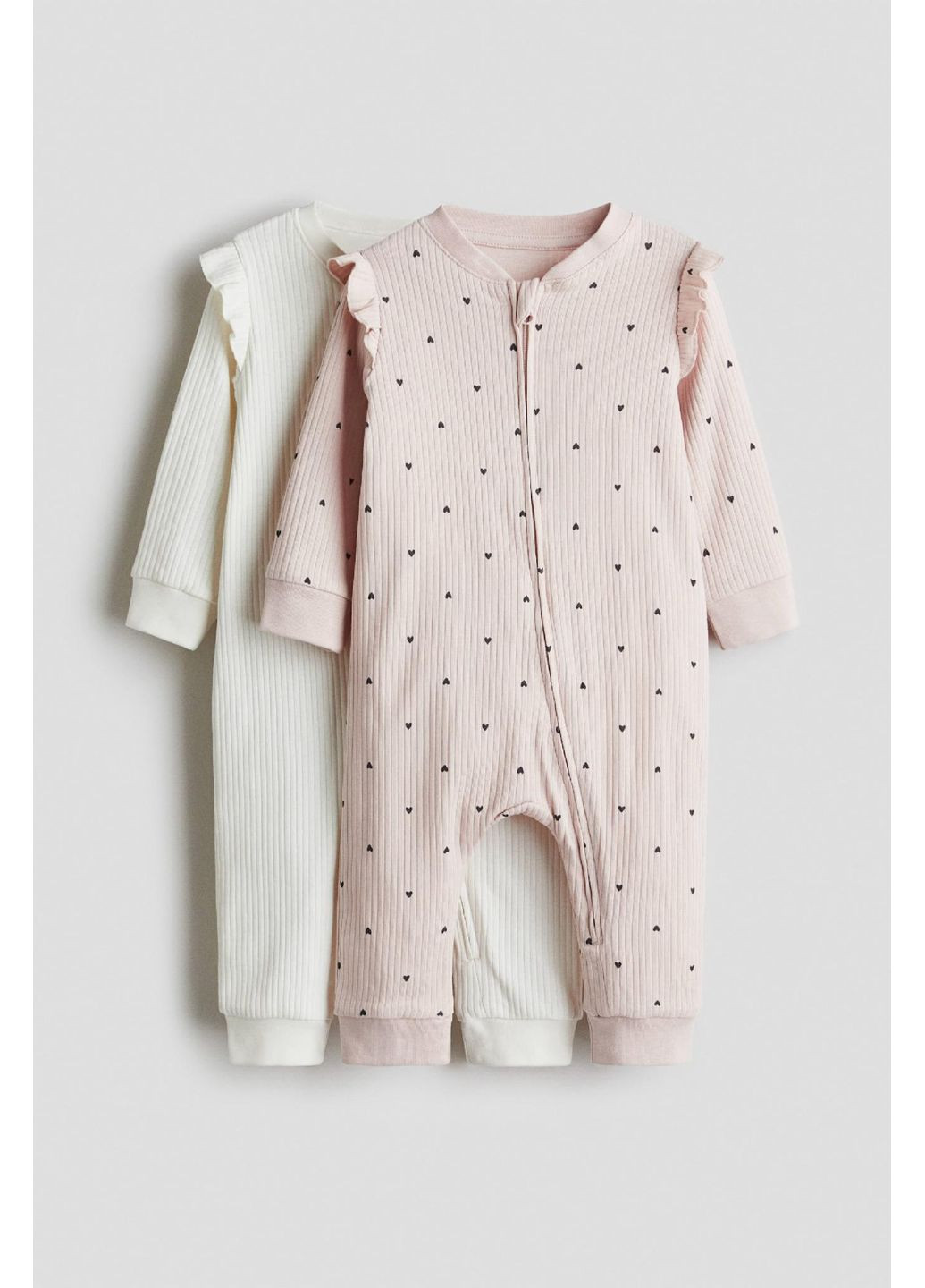 Набір дитячих чоловічків 2 шт для дівчинки Білий/Світло-рожевий (25121102) H&M (371685845)