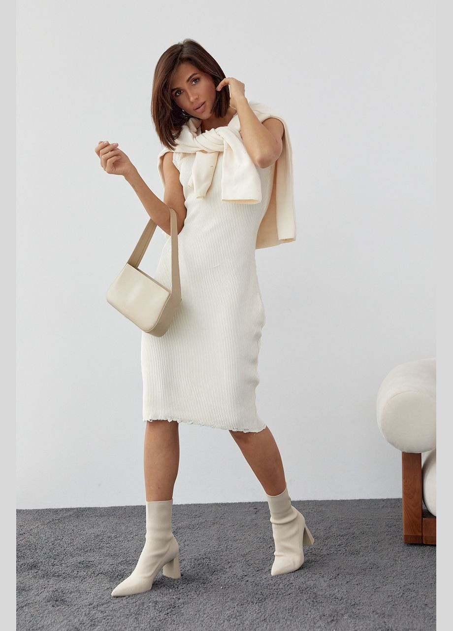 Костюм із сукнею та светром прикрашений рваним декором Liton (296658600)