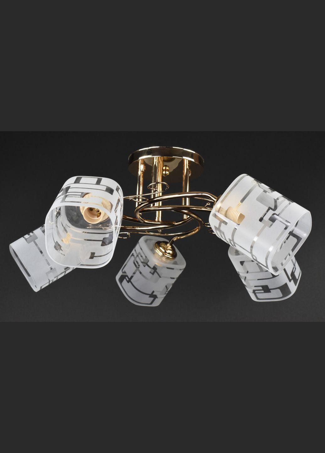 Потолочная люстра на 5 лампочек 28096 Золото 25х58х58 см. Sunnysky (364497220)