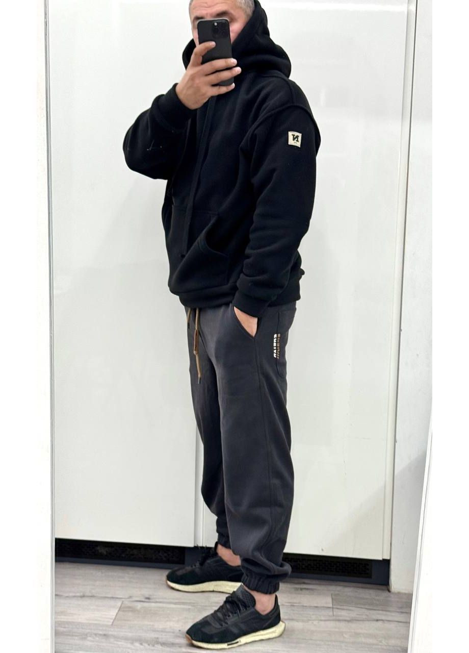 Мужское худое оверсайз из двойного флиса No Brand (366018291)