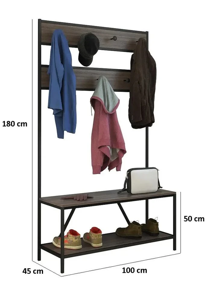 Полиця LOFT з полицями чорна (NS-2050) No Brand (396503211)