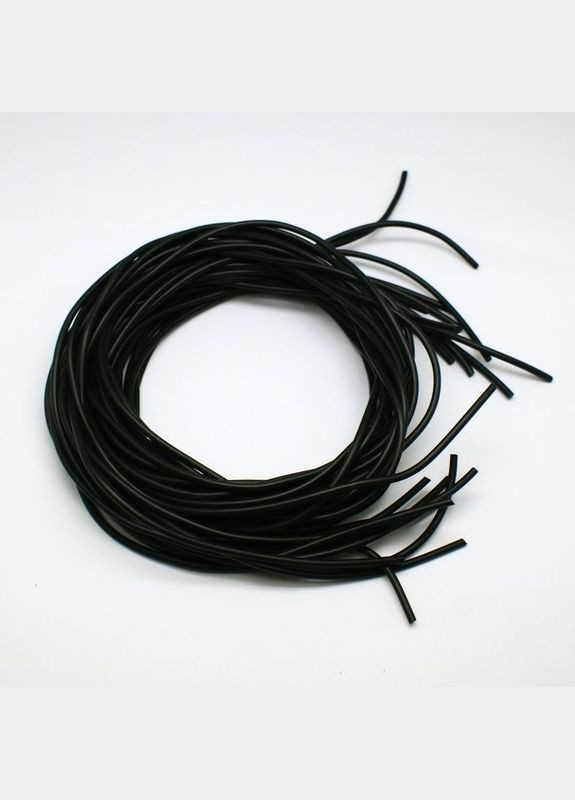 Шнур каучуковий Резинова кругла волосінь довжиною 1 метру Чорна 1.5 мм Finding (328943172)