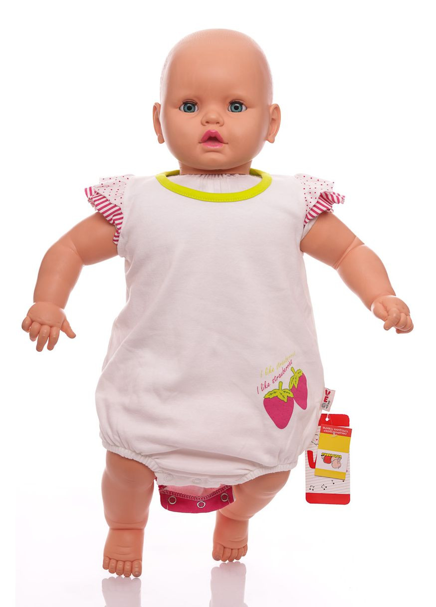 Бодісукня з коротким рукавом для дівчинки Полуничка інтерлок MiniPapi 86 см (31442) BABYKROHA (297200128)