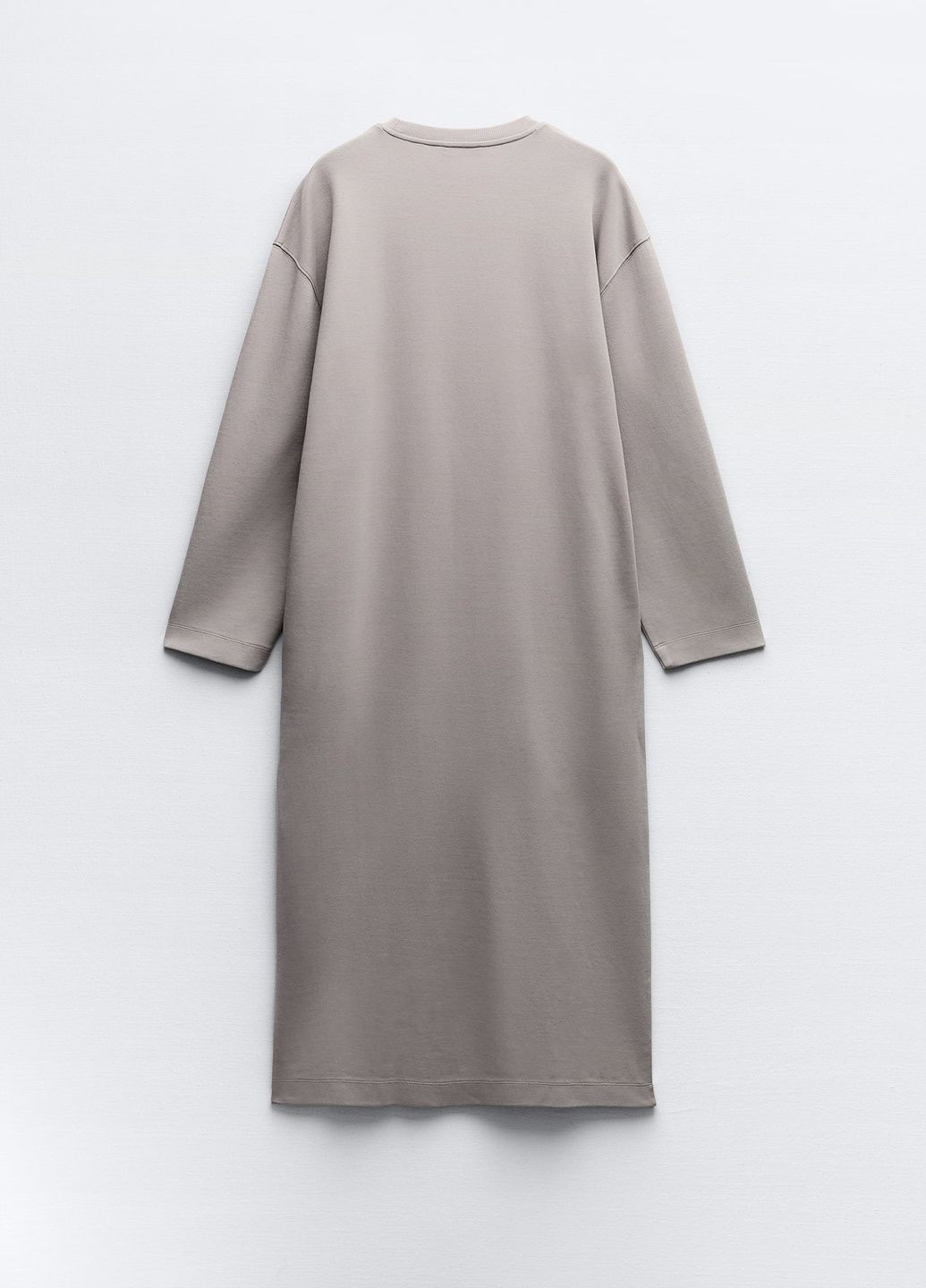 Светло-серое повседневный платье Zara однотонное