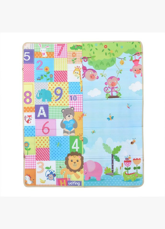 Дитячий Термокилимок двосторонній складний (Африканські тварини-Цифри) ME 1133, 180х150х1 см El Camino (315765831)