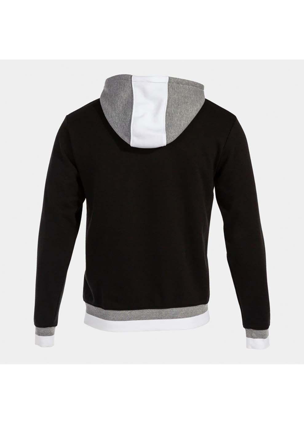 Чоловіча спортивна кофта CONFORT II ZIP-UP HOODIE чорний,сірий Joma (323203807)