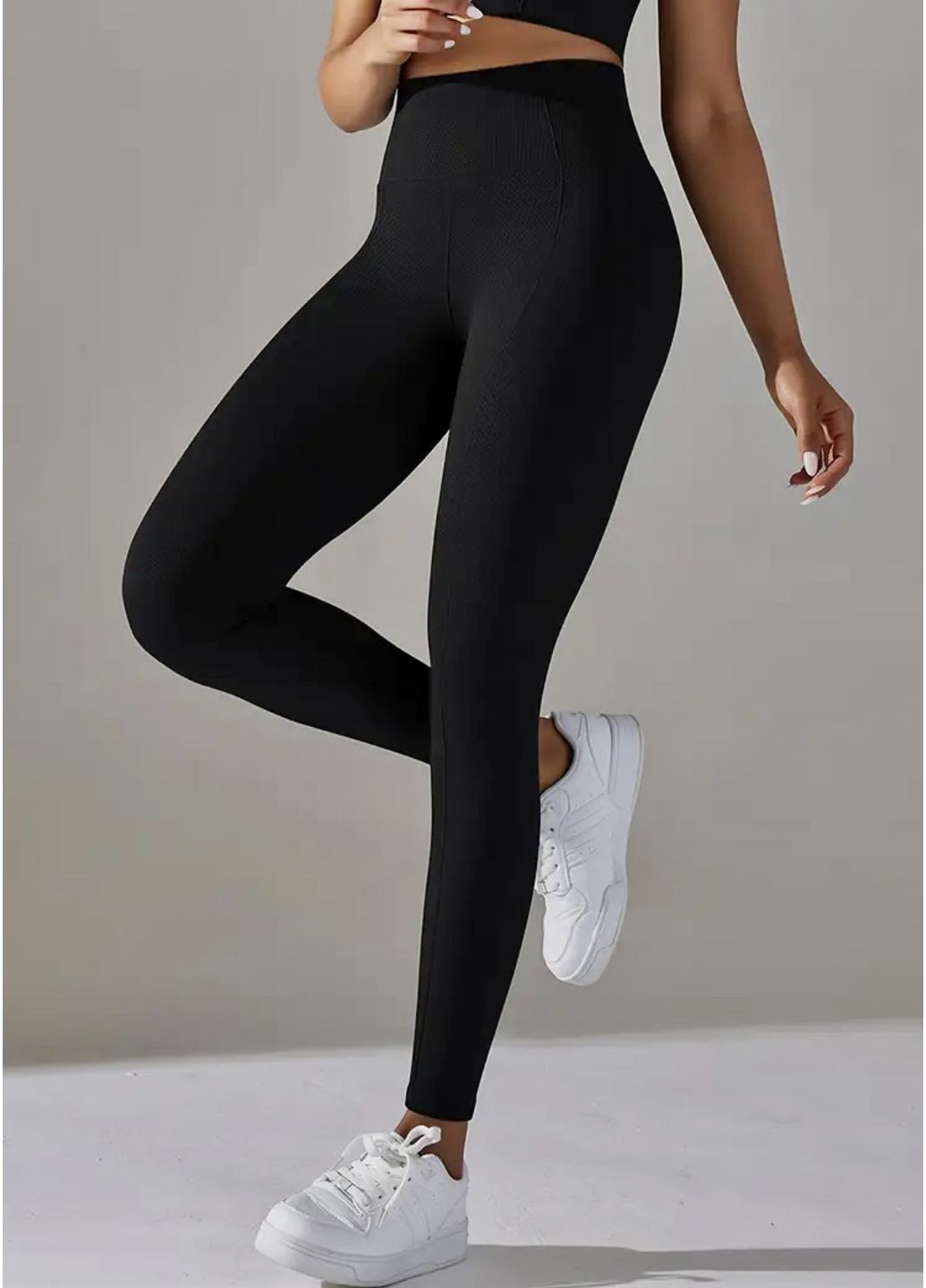 Жіночі спортивні легінси (лосини для фітнесу, йоги) зі структурованої тканини No Brand (354830595)