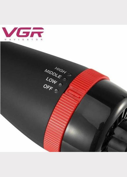 Фен щітка браш V-492 стайлер з насадкою, що обертається, розчіска брашинг для завивки та укладання волосся 1000 Вт VGR (297331545)